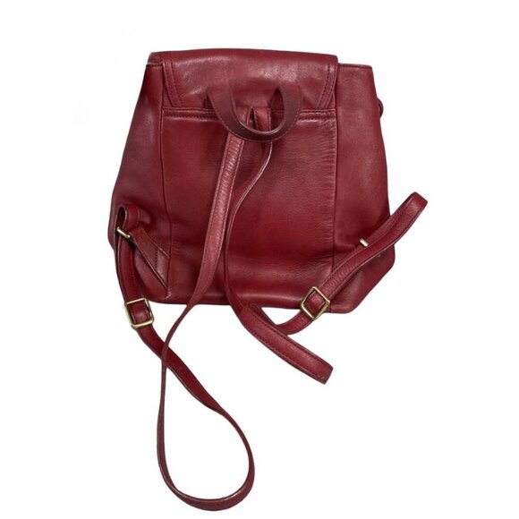 Coach Backpack Womens Mini Legacy Red Leather Buckle Adjustable Shoulder Strap - Picture 3 of 7